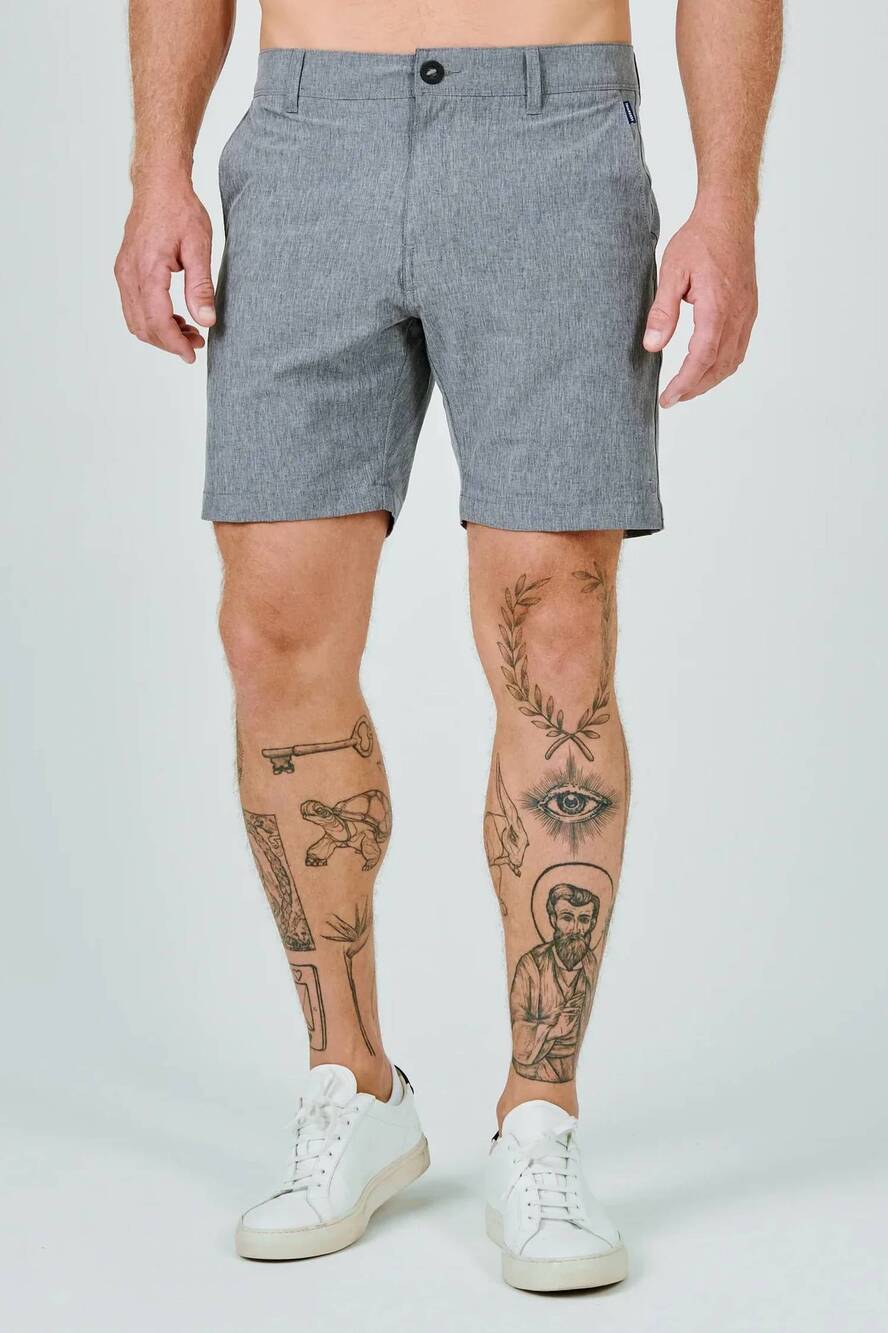 NEW 7DIAMONDS aeroplane 7" short in grey